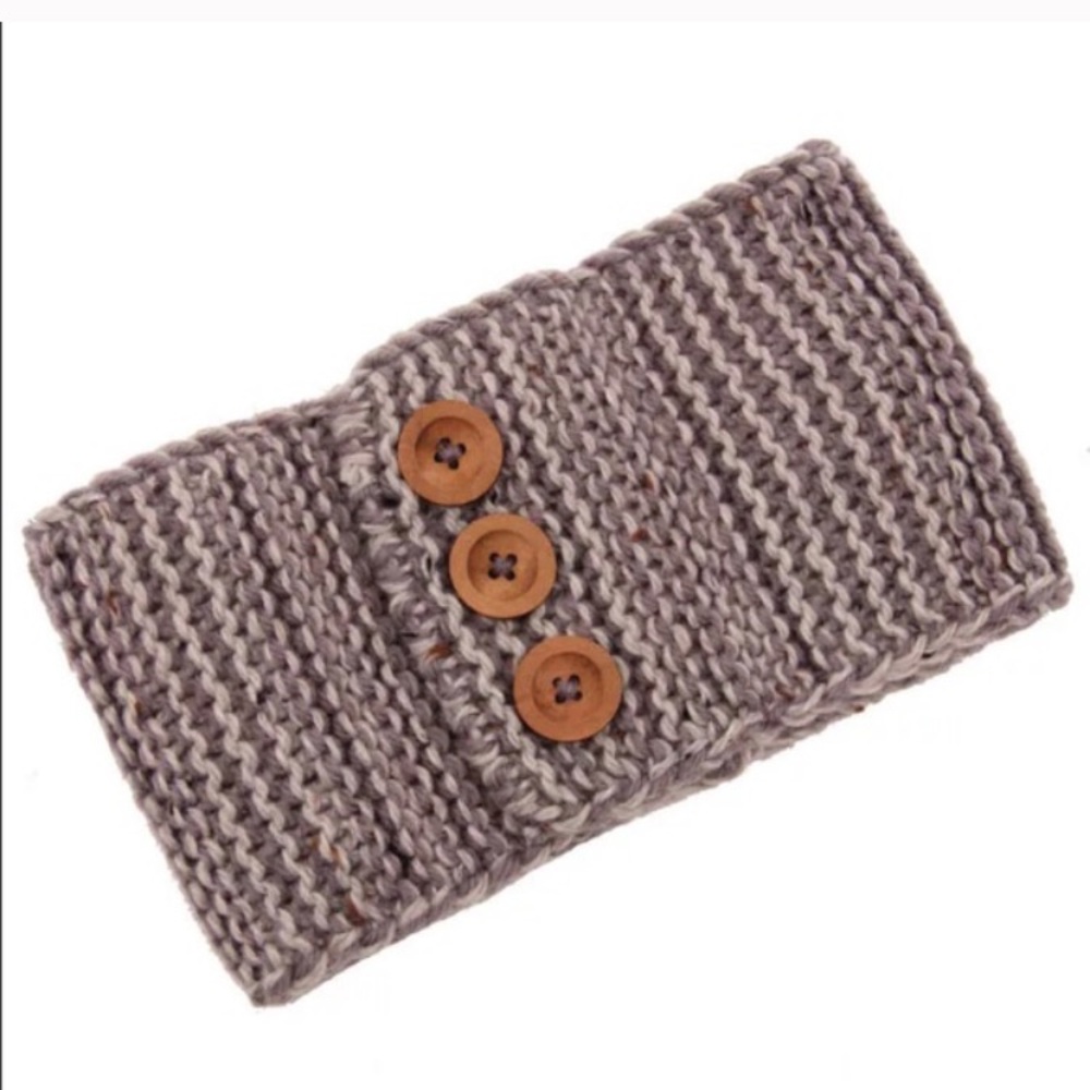 Knitted headband/wrap grey NWOT